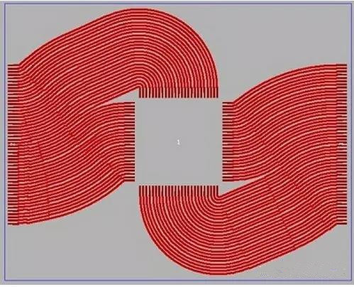 (中間)任意角度布線不僅有助于縮短導(dǎo)線長度，而且在確保滿足所有要求的同時(shí)占用更小的面積；
